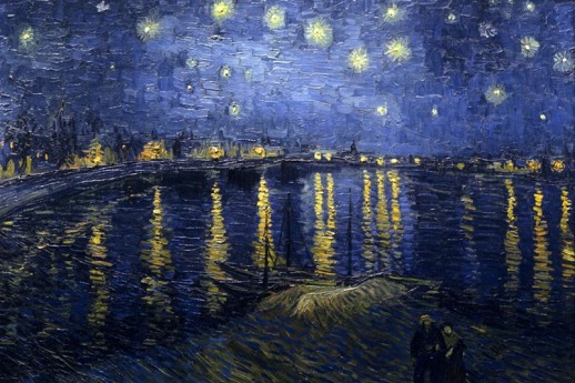 Noche estrellada sobre el Ródano . Vincent Van Gogh